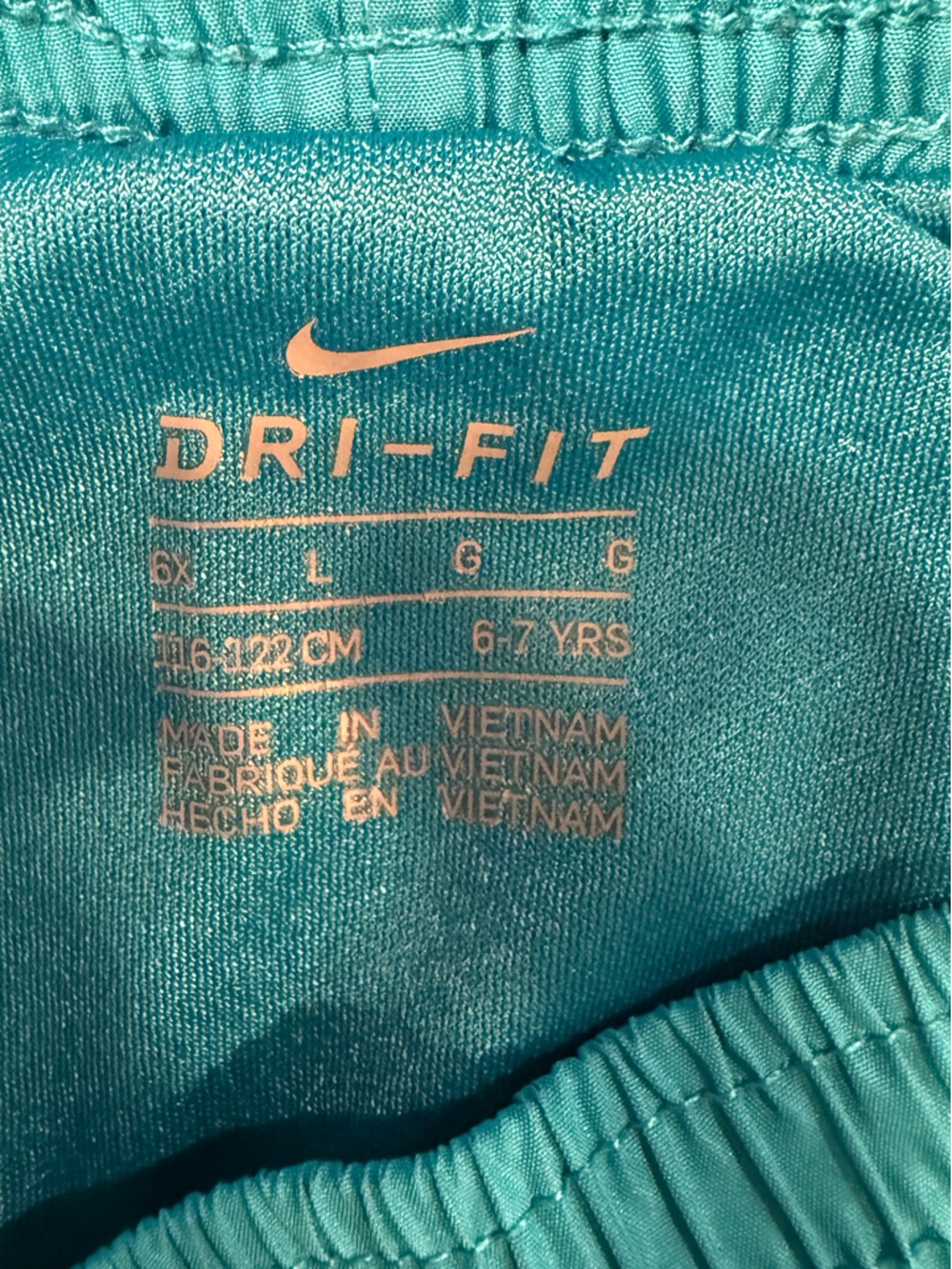 Bundle of 2 pair of girls size 6 Athletic Shorts, Under Armour & Nike. - Picture 7 of 8